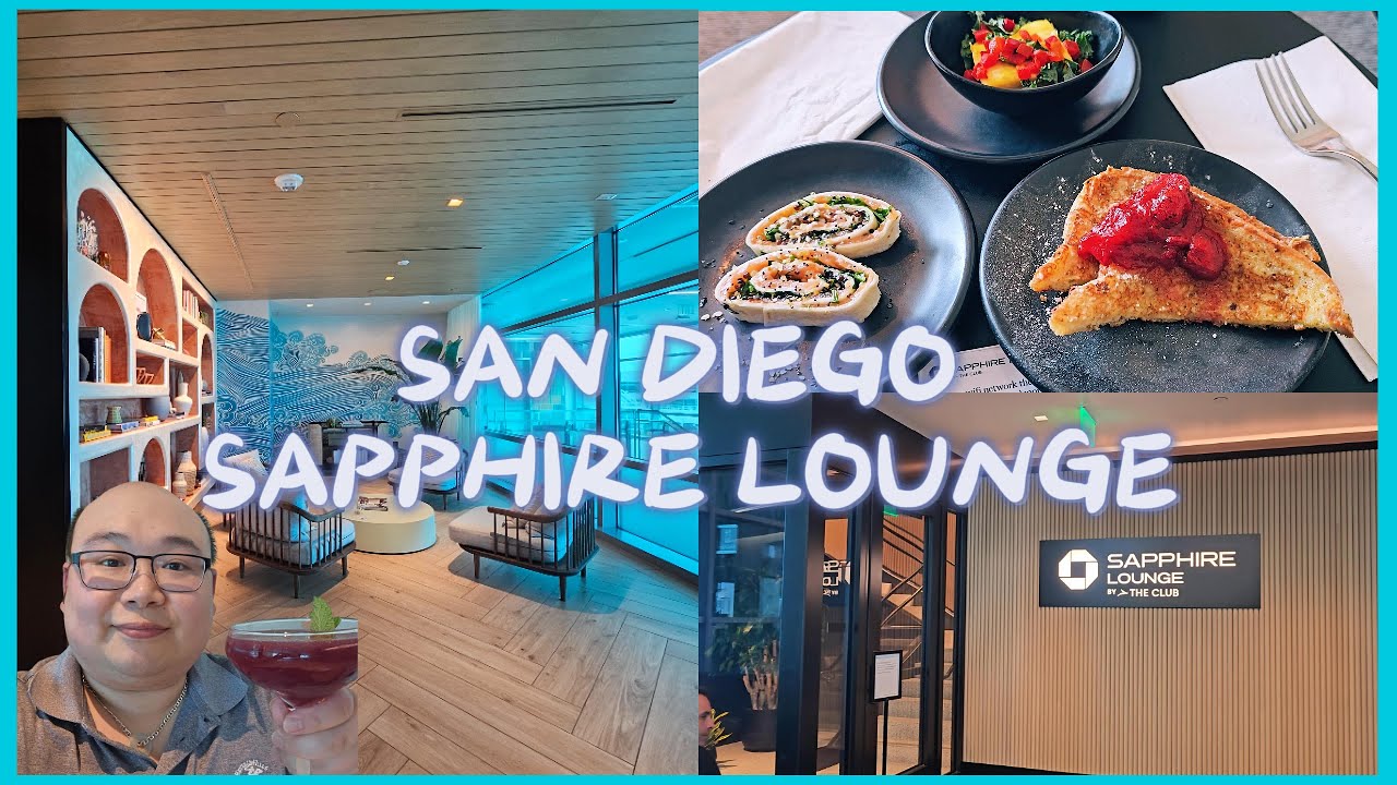 Chase Sapphire Lounge San Diego FULL Tour — Food, Showers, & Luxury Vibes!