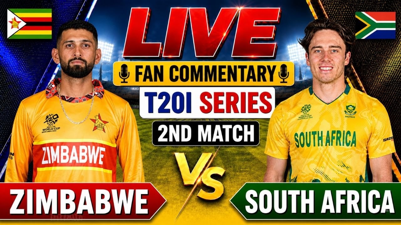 🔴 Live: South Africa vs Zimbabwe Match 2 | T20 Match | Live Cricket Score & Fan Commentary