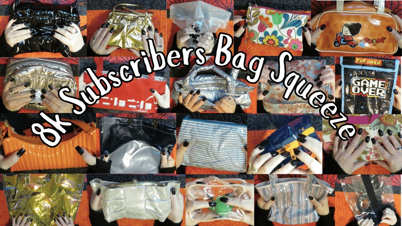 ASMR Bag Squeeze / No Talking / Celebrating 8K Subscribers! 💖