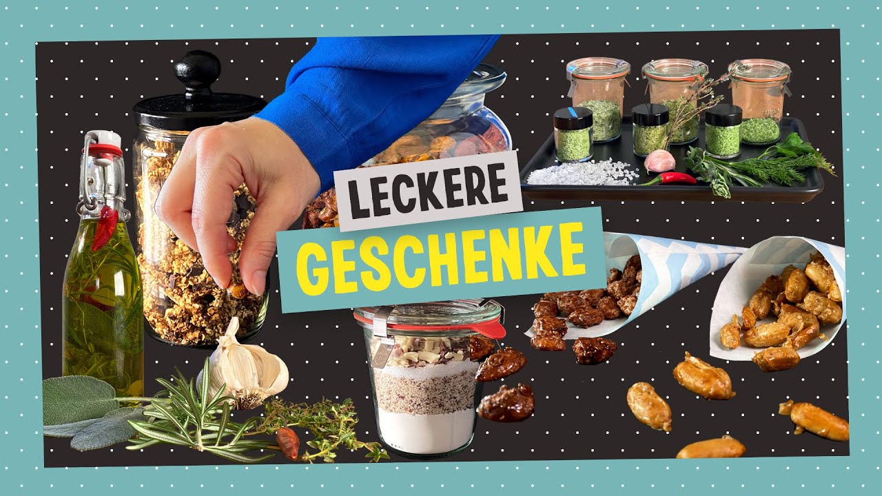 6 selbstgemachte Weihnachtsgeschenke aus der Küche - leckere Geschenk Ideen für Weihnachten