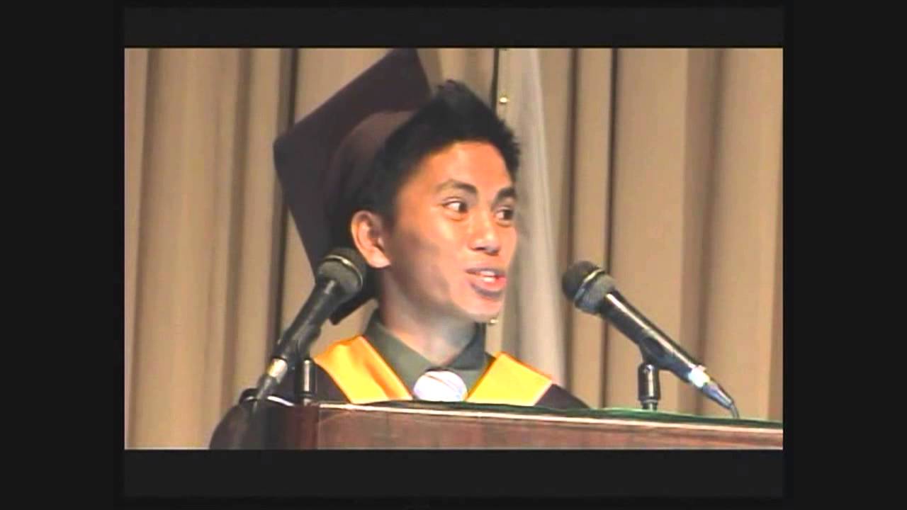 Vidal, Manuel graduation speech DLSU Manila