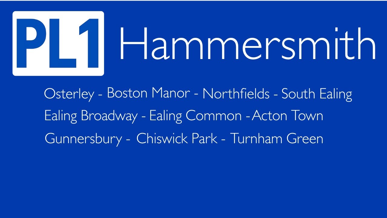 PL1 Osterley to Hammersmith