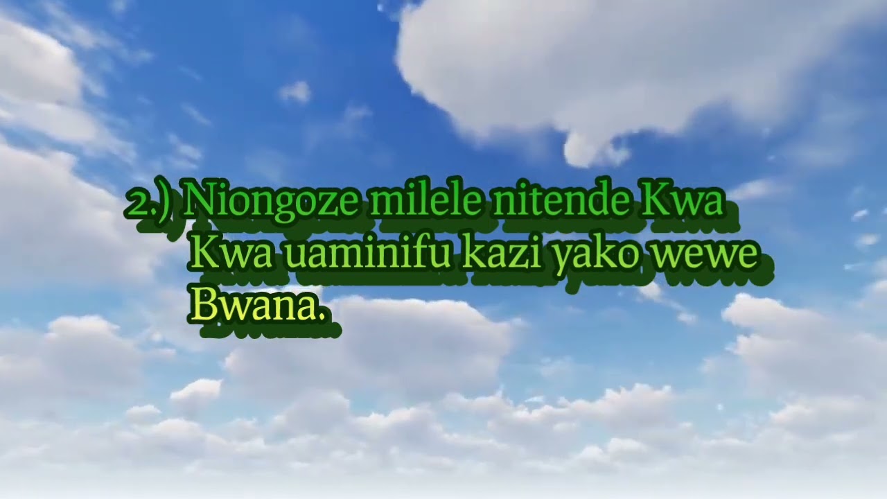 JAMBO HILI NINALITAMANI (Lyrics)