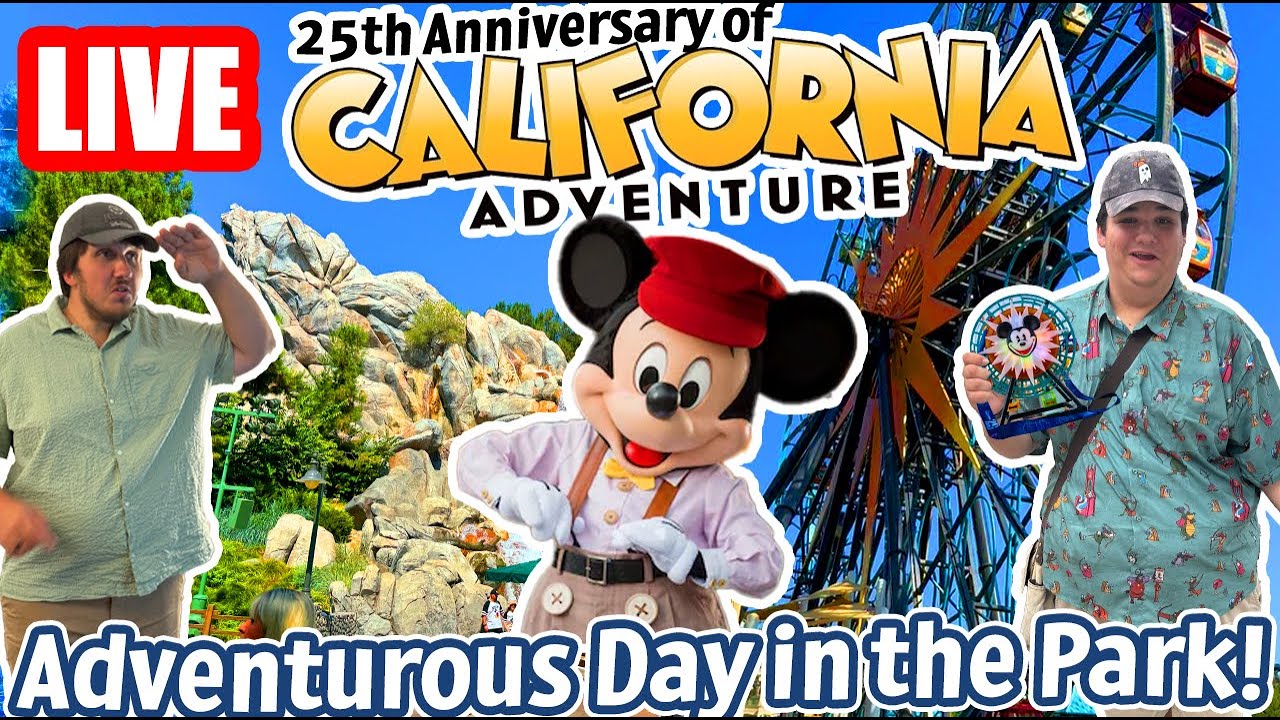 🔴Live: 25th Anniversary of Disney's California Adventure! - Merch & Rides - Disneyland Livestream