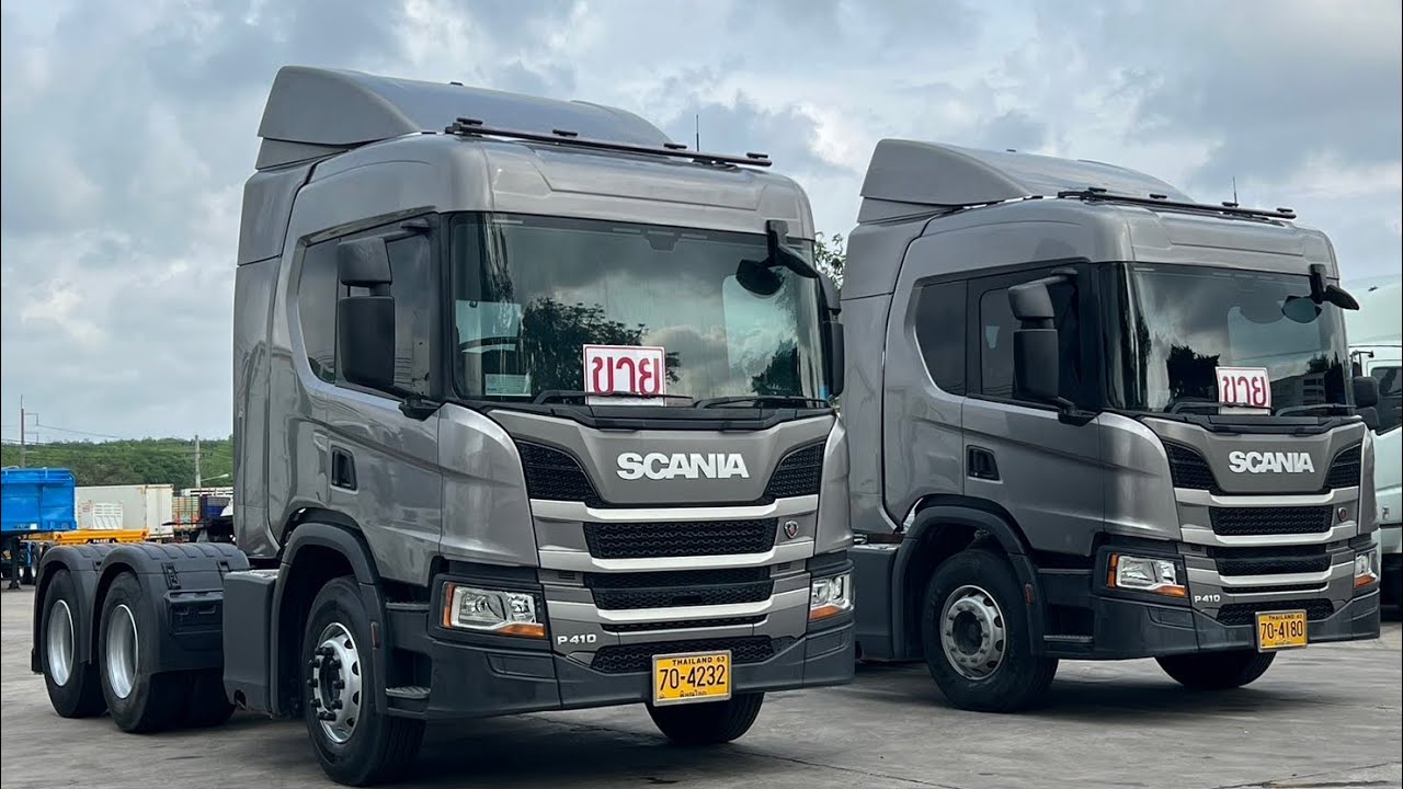 พามาชมหัวลากมือสอง SCANIA P410 แรง 2เพลาแหนบ ปี63,64 สภาพสวยพร้อมใช้งาน ใช้งบออกรถ300,000 บาทจร้า