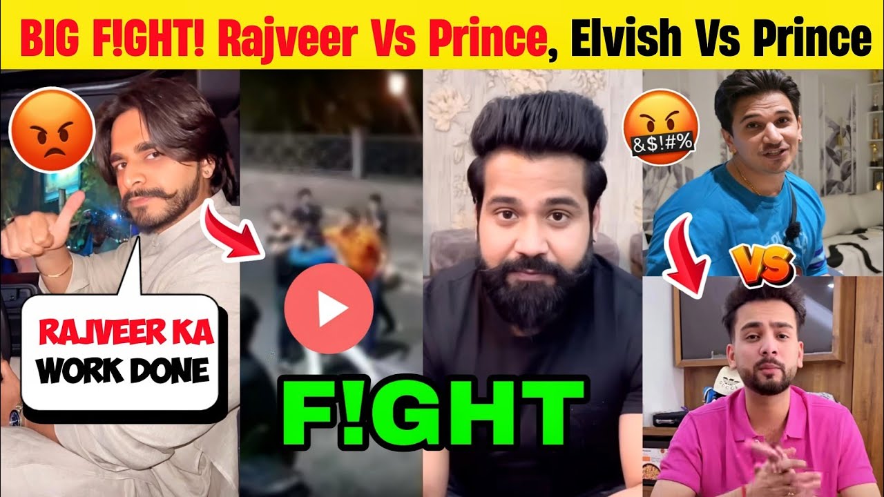 HUGE F!GHT!🤯 Rajveer Sisodiya Vs Prince Rajput Serius! Prince Narula Angry Reply To Elvish Yadav