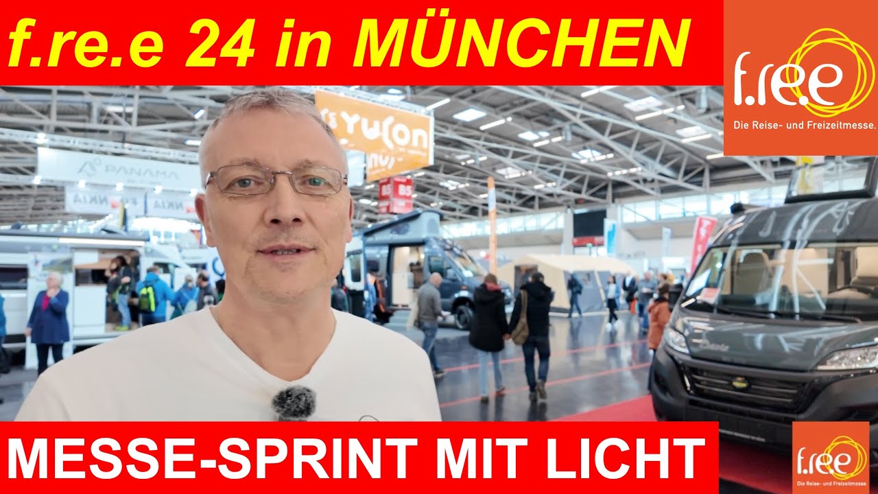 Messerundgang auf der f.re.e in München: Sprinter und Licht