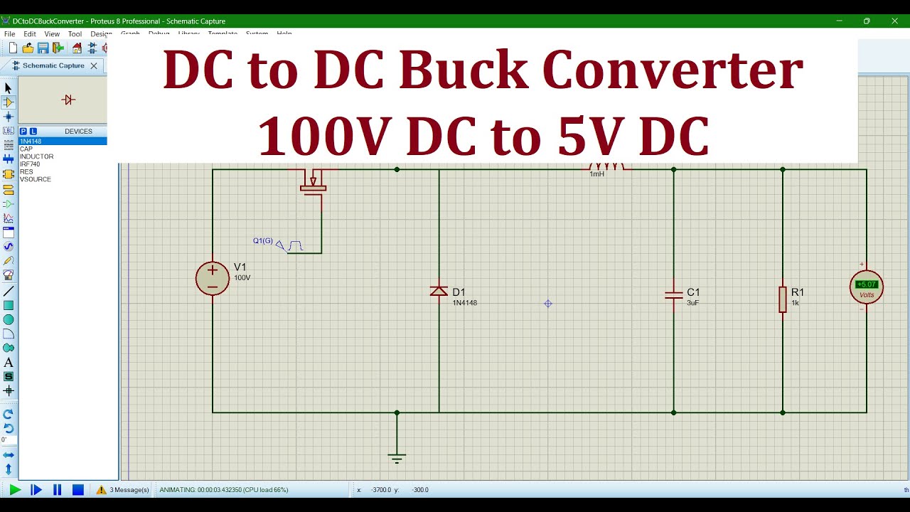 DC to DC Buck Converter | 100V DC to 5V DC Conversion | Buck Converter