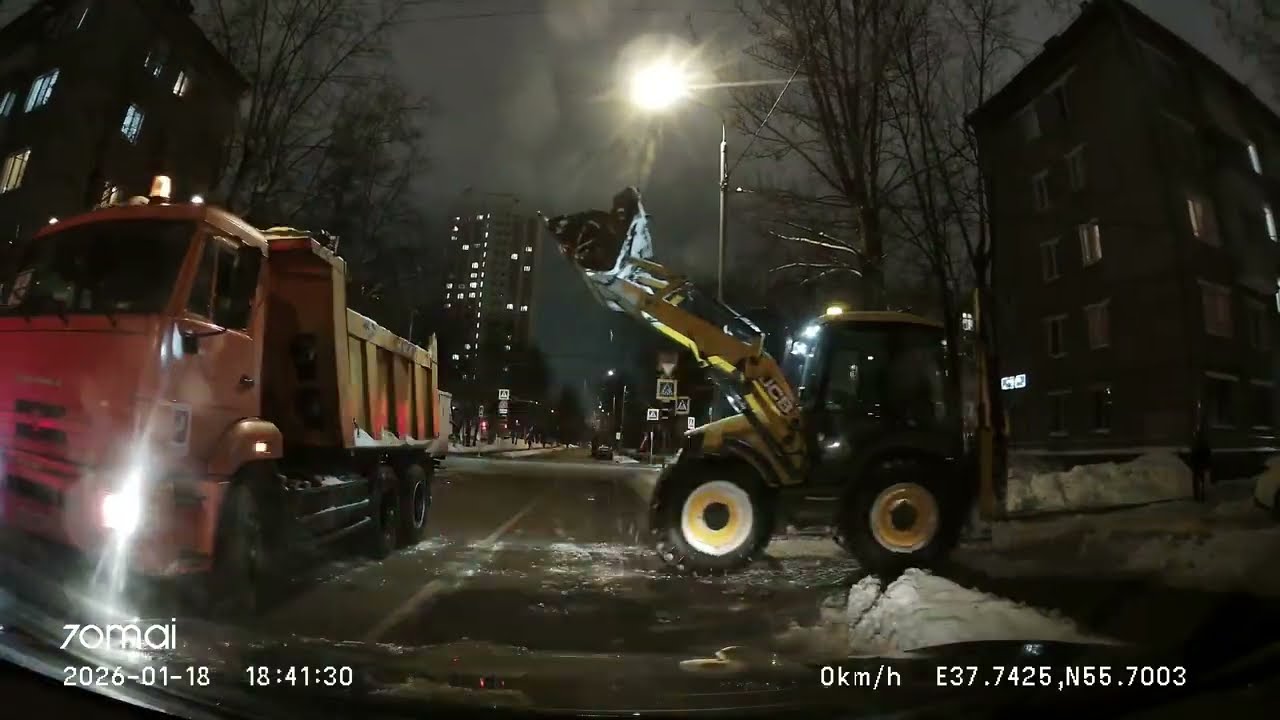 Driving in Moscow city: Лефортово - Текстильщики 18/01/2026 (timelapse 4x)