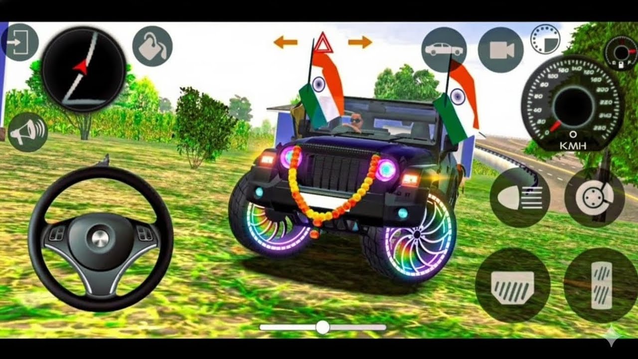 High' graphics car games for Android 💀 modified mahindra indian black 🖤 Thar 😈#mahindrathar #thar 