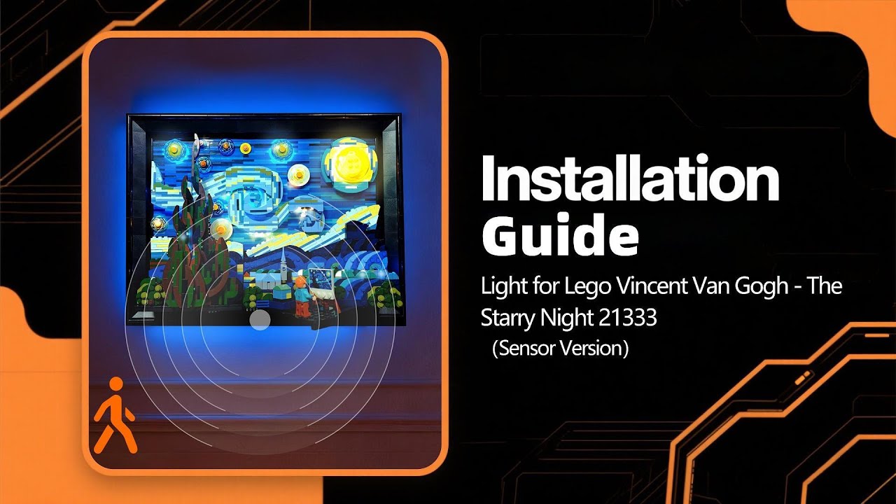 Light Kit For LEGO 21333 Vincent Van Gogh -The Starry Night Video Installation Guide（Sensor Version）