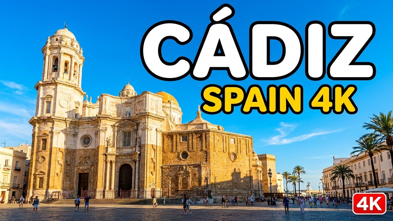 C&aacute;diz ✨️ Old Town in 4 Minutes | 4K 🇪🇸 Just City Sounds &hearts;️
