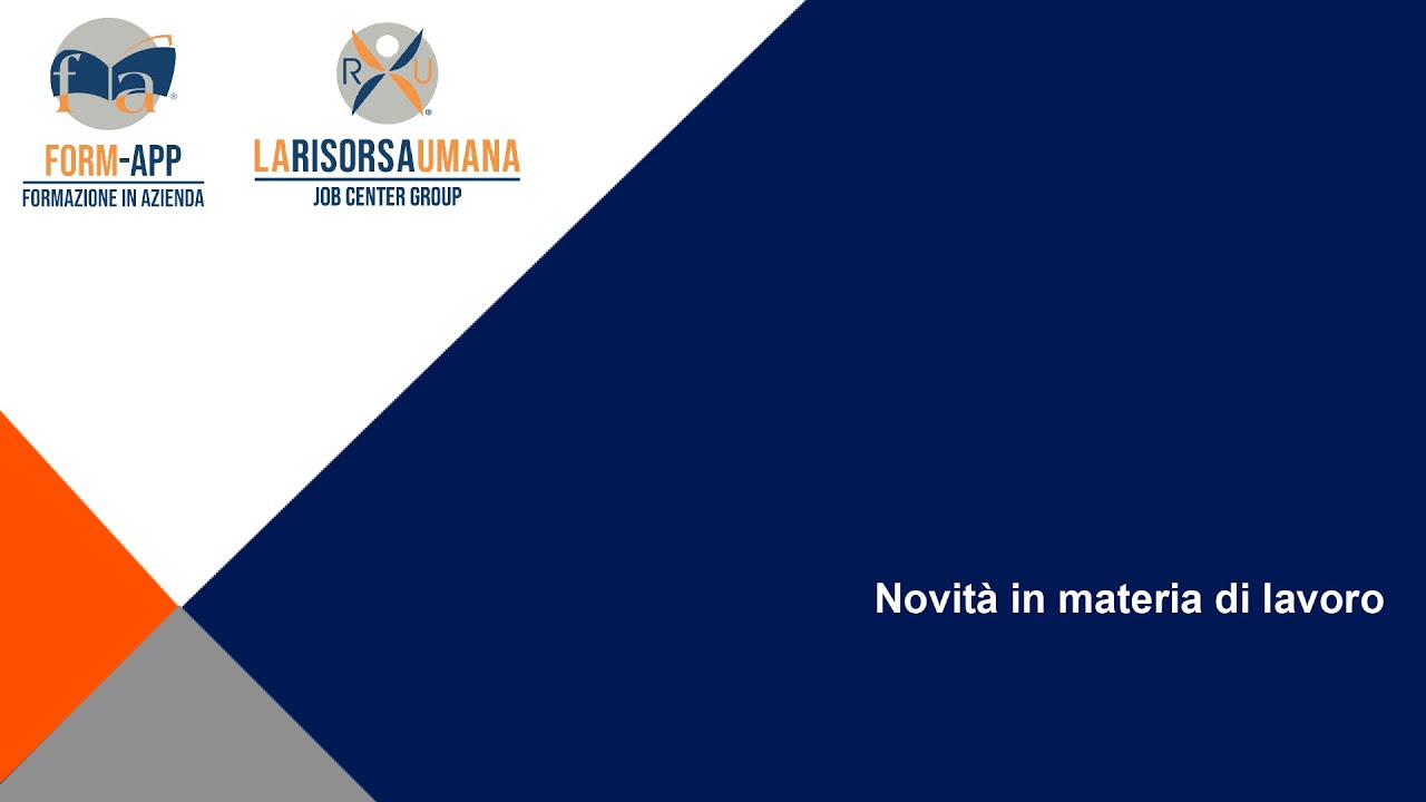 20 03 2024 - Novità in materia di lavoro