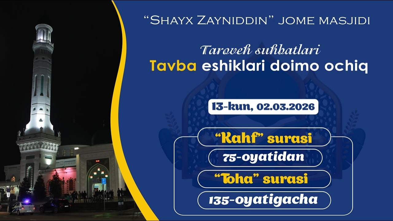 Tavba eshiklari doimo ochiq