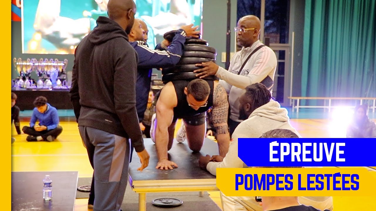 ÉPREUVE DES POMPES LESTÉES : 1er Championnat du Monde de Pompes et Tractions Lestées.