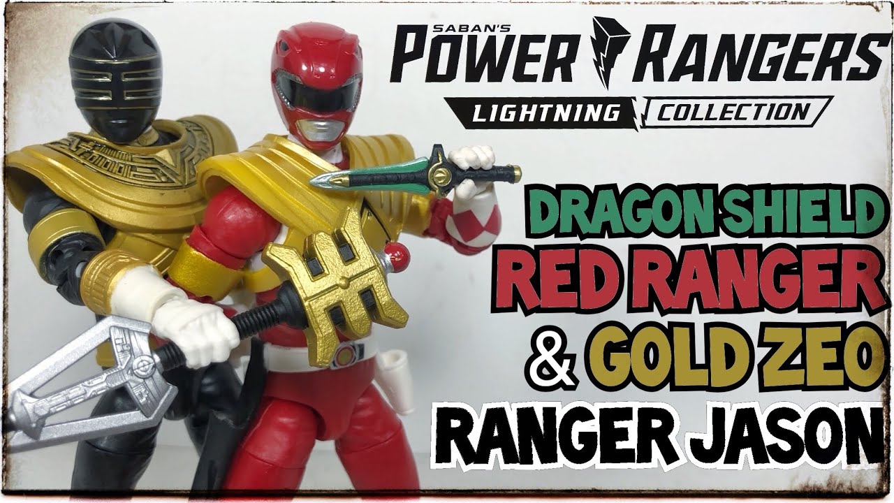 Dragon Shield Red Ranger & Gold Zeo Ranger Jason (San Diego Comic Con Exclusive)