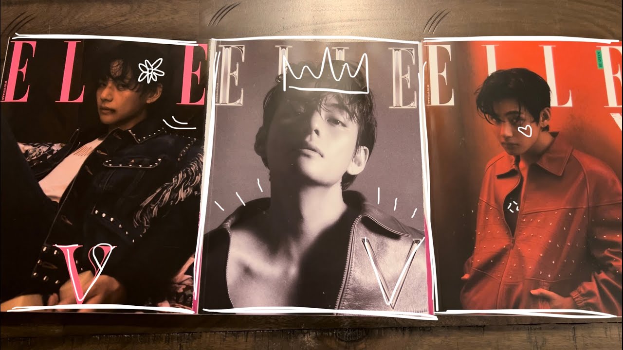 unboxing elle korea V april 2023 cover (all 3 versions!)