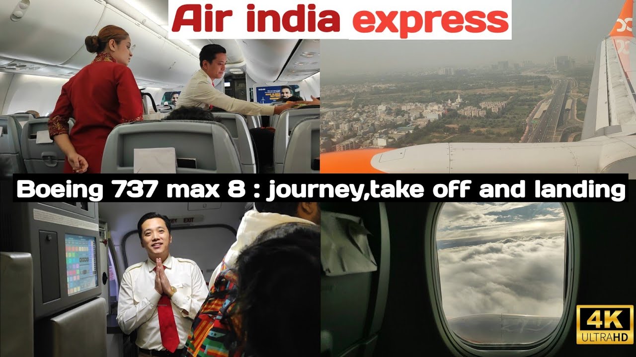 Air india express beautiful boeing 737 max 8 journey | Take off-Mangalore and landing in new delhi