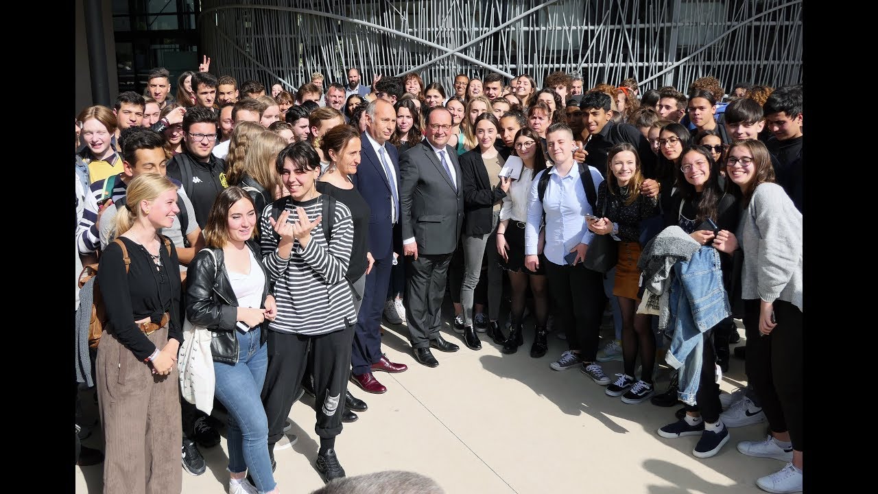 François Hollande au Lycée Joseph Vallot de Lodève  (Hérault 34).