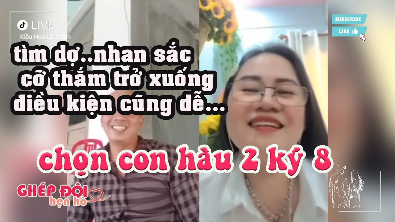 Thắm ghép đôi. Anh nói chọn con hàu 2 ký 8, xấu xấu cũng được