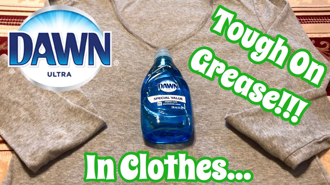 Dawn Dishwashing Liquid | How To Remove Grease Stains From Clothes