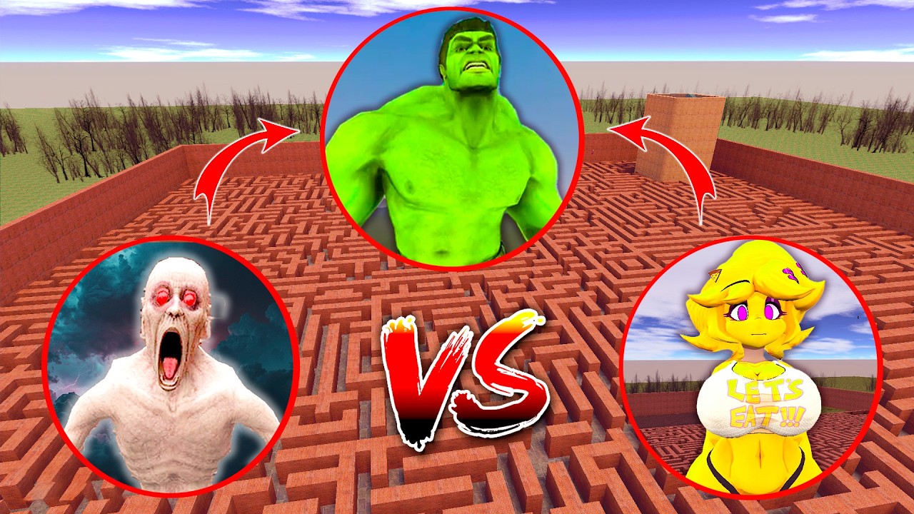 TUNG TUNG SAHUR vs SCP 096 vs HULK | Garry’s Mod Battle