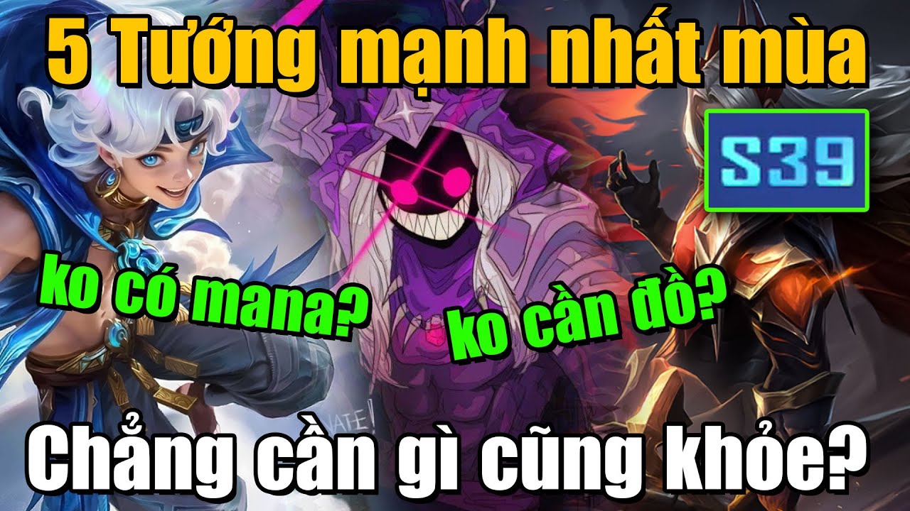 MLBB | TOP 5 TƯỚNG KHÔNG CẦN MANA, KHÔNG CẦN ĐỒ NHƯNG MẠNH NHẤT MÙA 39?! | Tốp Mỡ