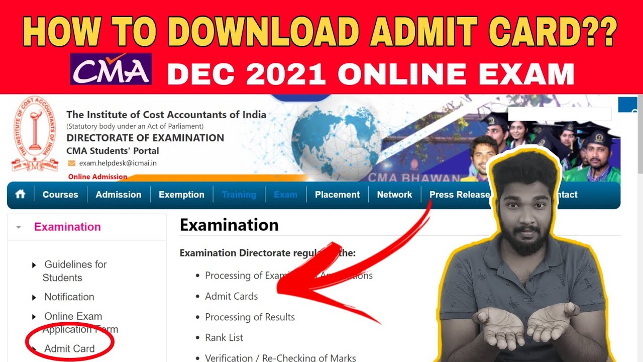 How to Download CMA Exam Admit Card Dec 2021 || Sagar Sindhu