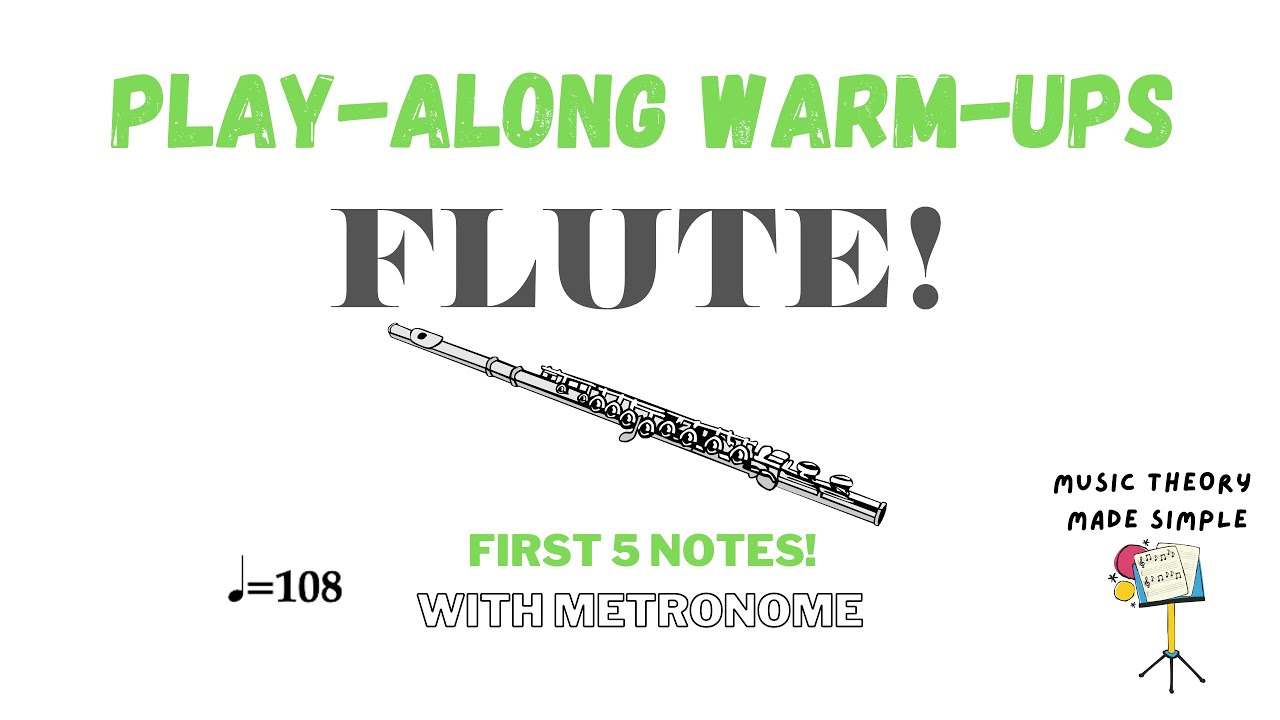 🎵FLUTE easy 5 NOTE WARM-UP for the beginner! 🎶