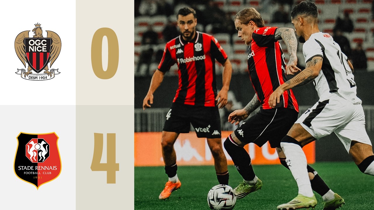 Résumé : Nice s’incline lourdement face à Rennes l J25 - Ligue 1 McDonald’s 2025-2026