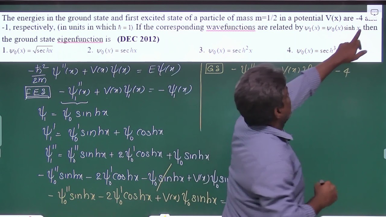 CSIR / QM Schrodinger's Eqauation (Dec 2012)-2