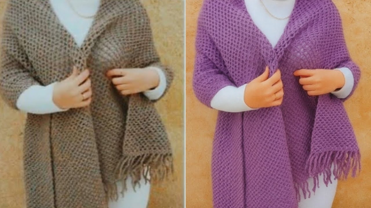How to Crochet Quick Easy Women Shawl Pattern tutorial For Beginners#crochet#knitting#diy shawl