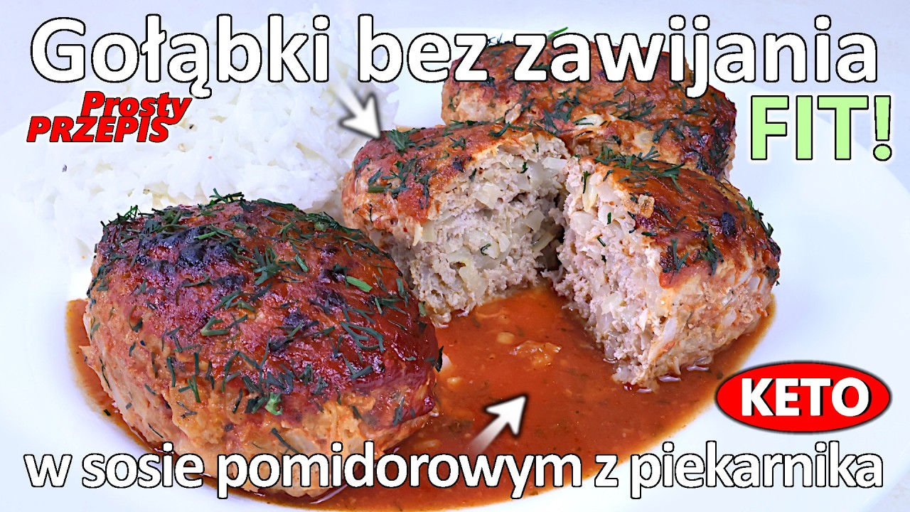 Jak zrobić GOŁĄBKI bez zawijania na KETO obiad - Gołąbki w sosie pomidorowym z piekarnika
