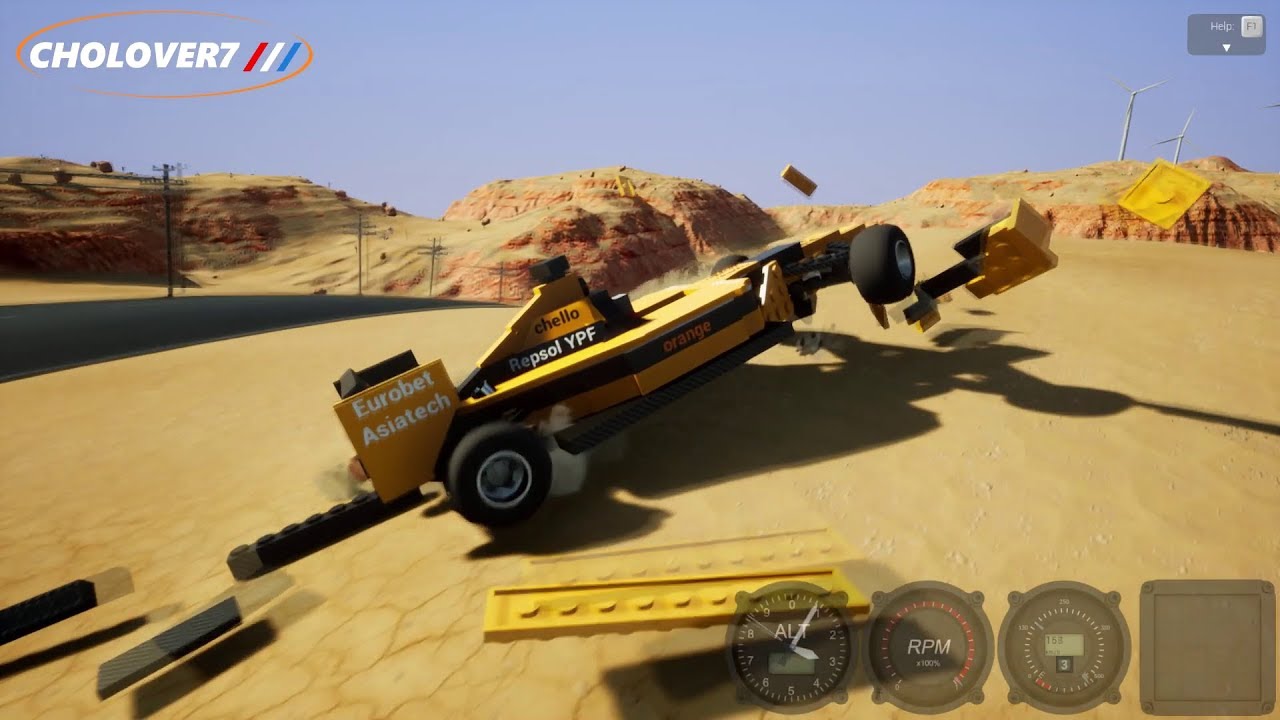 Brick Rigs Crashes - LEGO Car Crashes 03 NO MUSIC