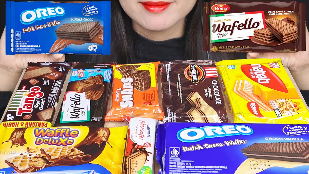 ASMR WAFER (ALL VARIANT) OREO WAFER, WAFELLO, WAFFLE DELUXE, SNAPS, TANGO, WAFER CHOCOLATE SELAMAT