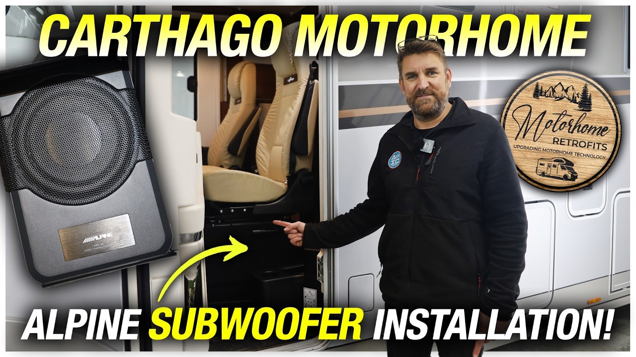 Carthago Motorhome | Alpine Subwoofer Installed Under Seat! (Active 8