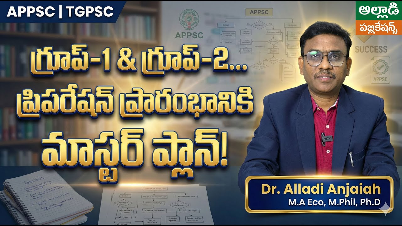 APPSC | TGPSC | GROUP-1 | GROUP-2 | ప్రిపరేషన్ ప్రారంభానికి మాస్టర్ ప్లాన్! |  Dr. Alladi Anjaiah