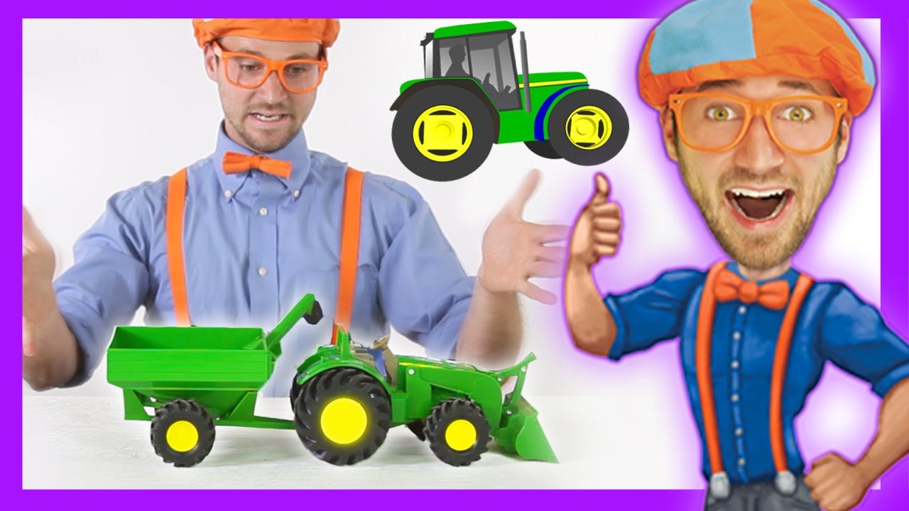 Tractor toy for toddlers - Learn colors and toys and animals for children