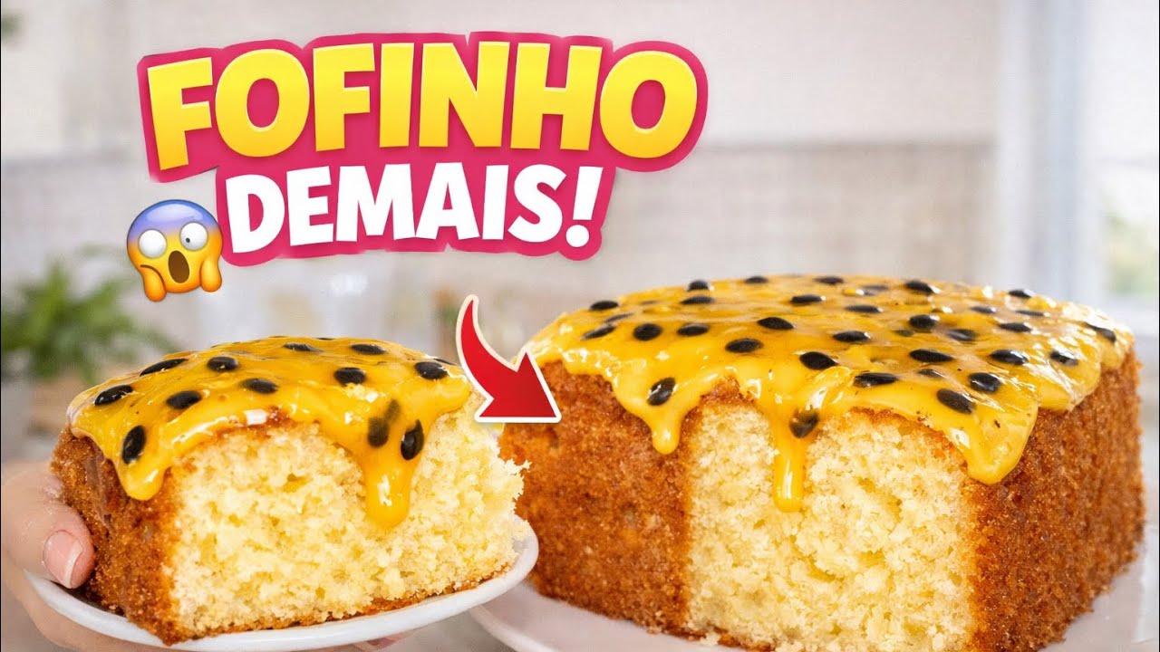 O MELHOR BOLO DE MARACUJÁ QUE VOCÊ VAI FAZER! Super Fofinho