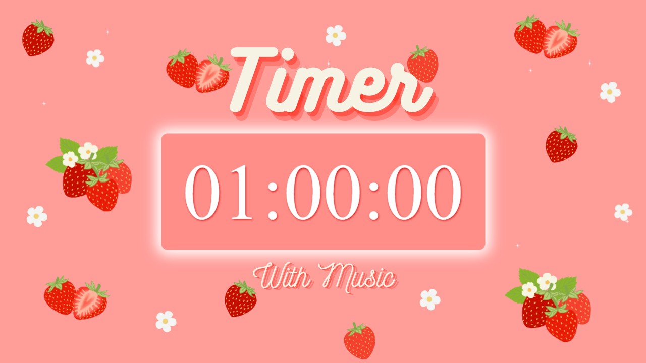 🍓𝟏 𝑯𝒐𝒖𝒓 𝑨𝒆𝒔𝒕𝒉𝒆𝒕𝒊𝒄 𝑺𝒕𝒓𝒂𝒘𝒃𝒆𝒓𝒓𝒚 𝑷𝒊𝒏𝒌 𝑻𝒊𝒎𝒆𝒓 • 𝑴𝒖𝒔𝒊𝒄 & 𝑨𝒏𝒊𝒎𝒂𝒕𝒊𝒐𝒏🍓