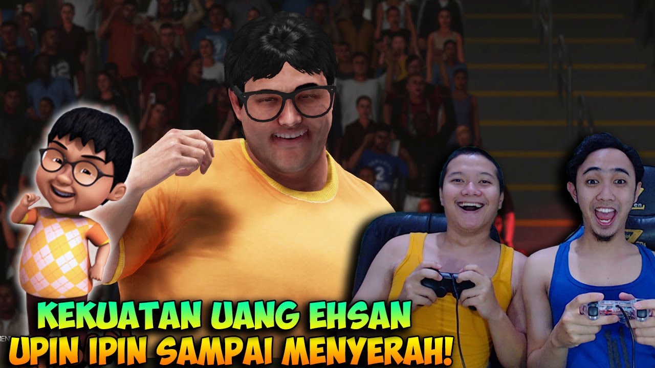 EHSAN MENYOGOK WASIT BIAR MENANG LAWAN UPIN IPIN - WWE 2K19 INDONESIA