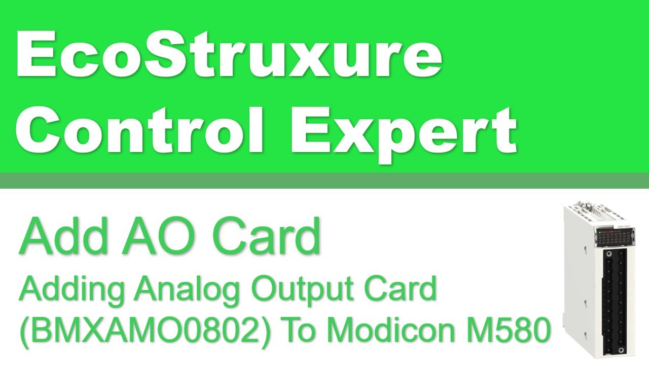 Adding Analog Output Card To Modicon M580 BMEAHO0412