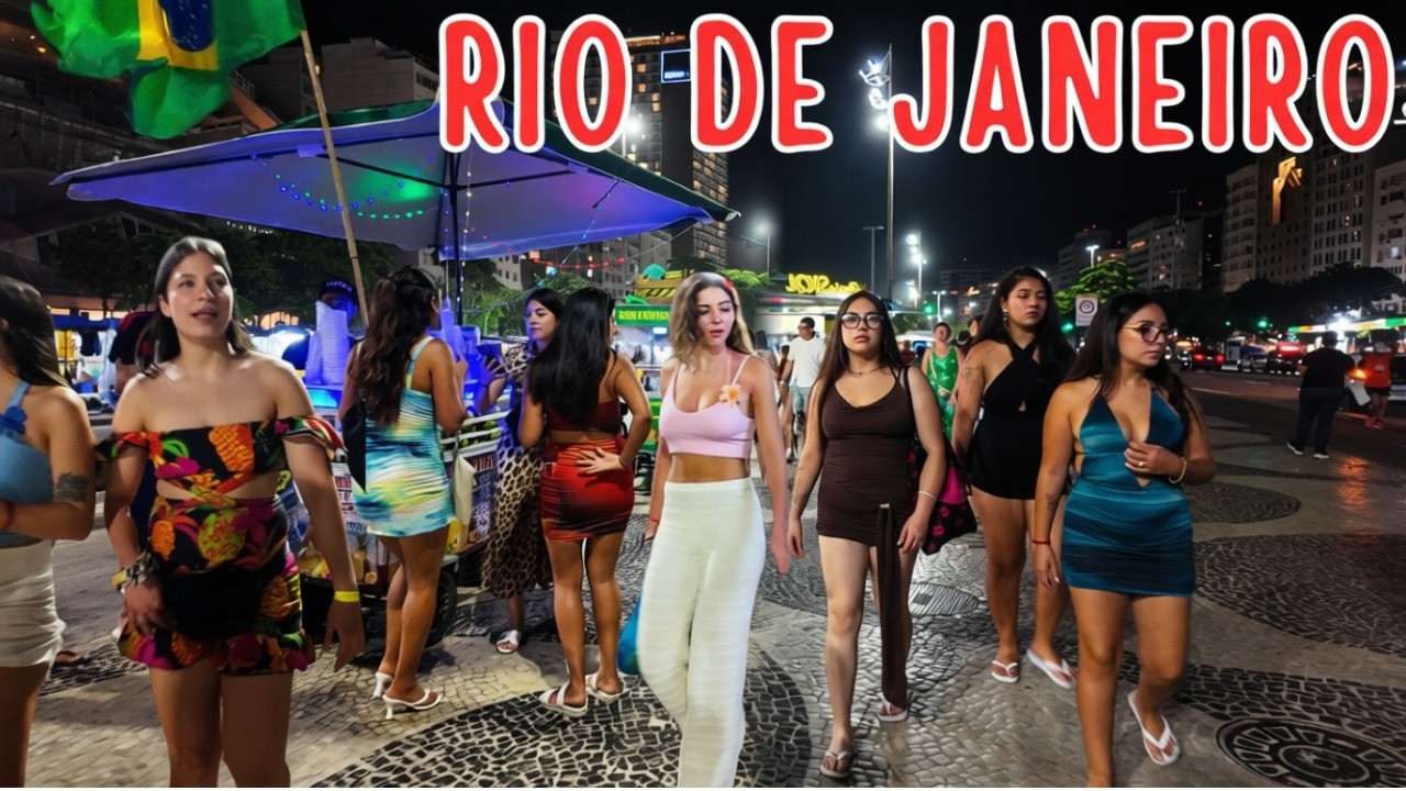 Rio de Janeiro Night Walk 🇧🇷 From Ipanema to Copacabana Beach (4K UHD) 2026