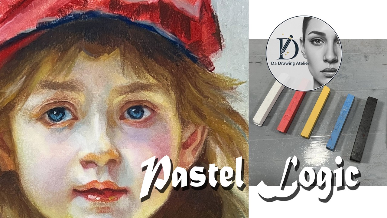 The Logic of Complimentary Colors: Mastering Red and Blue in Pastel Portraits | 补色的逻辑：