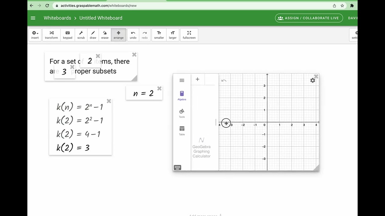 Description of how to connect representations in Graspable Math