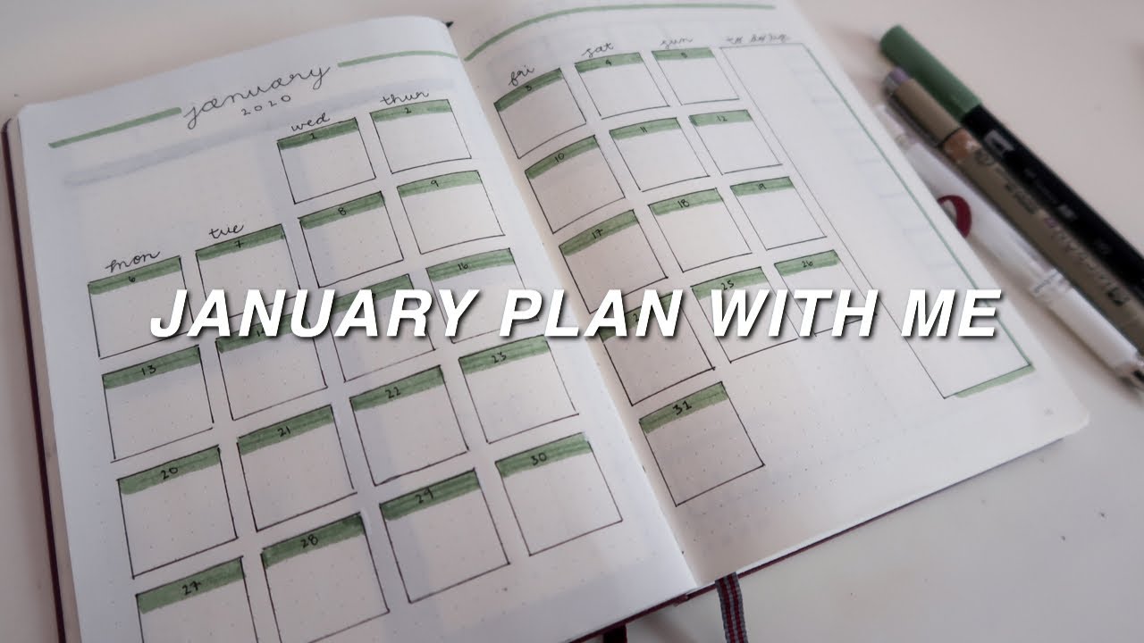 PLAN WITH ME | January 2020 Bullet Journal Set Up (simple & easy)