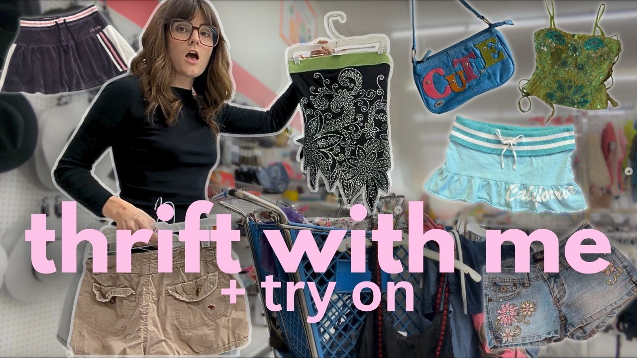 THRIFT WITH ME + HUGE TRY ON HAUL (insane) | Y2K LIMITED TOO DEADSTOCK (fairy, y2k, zara larsson)
