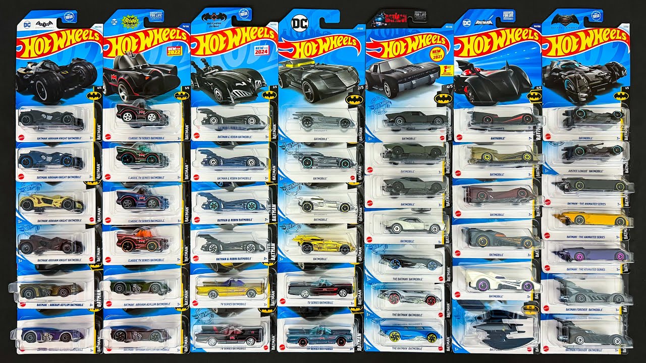 Открываем более 40 бэтмобилей Hot Wheels!