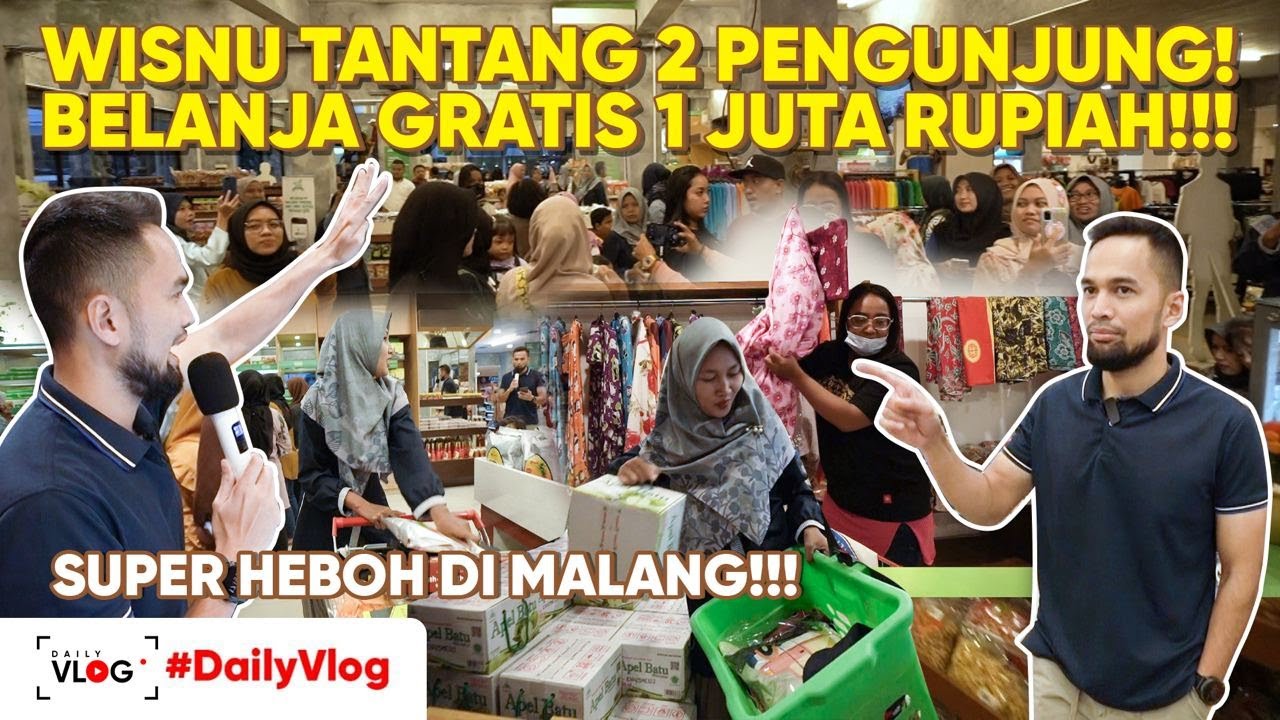 KALANG KABUT!! PENGUNJUNG MALANG STRUDEL DITANTANG WISNU BELANJA GRATIS 1 JUTA RUPIAH! | #DailyVlog