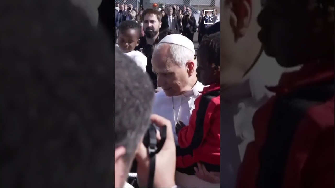 Pope Leo&rsquo;s Tender Encounter with Migrant Children in Tenerife | Shalom World News
